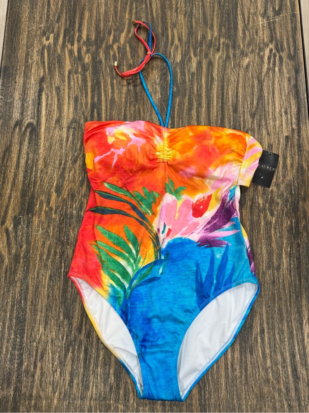 Lauren Ralph Lauren Tropical One Piece Swimsuit NWT Size 12